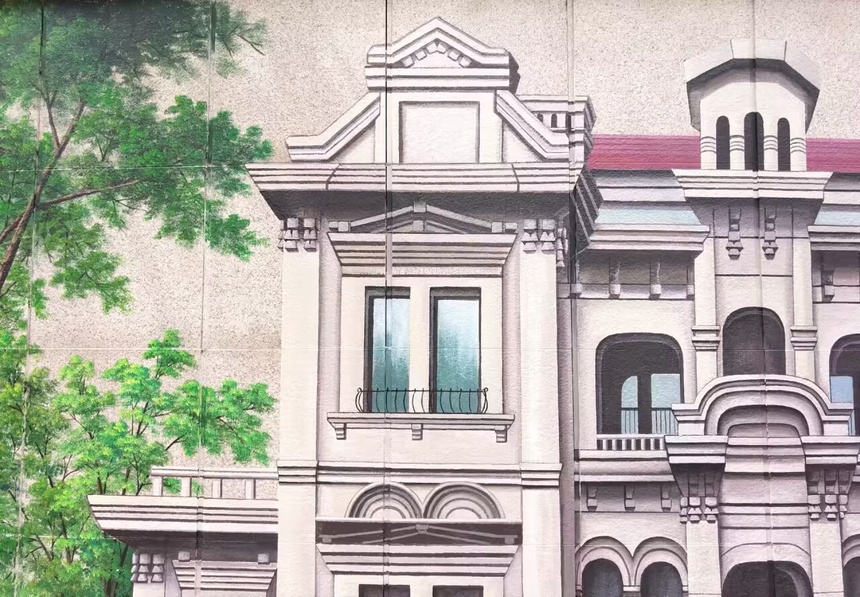 油画版百年“老洋行”现身济南老商埠区